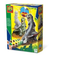 SES Creative® Gipsgießen-Set T-Rex mehrfarbig