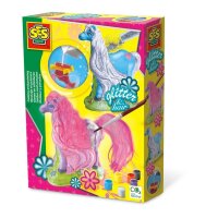 SES Creative® Gipsgießen-Set Glitzer Pfernd mit...