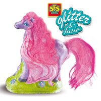 SES Creative® Gipsgießen-Set Glitzer Pfernd mit Mähne mehrfarbig