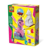 SES Creative® Gipsgießen-Set Glitzer Einhorn mehrfarbig