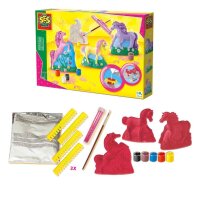 SES Creative® Gipsgießen-Set Glitzer Pferde auf...