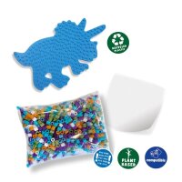 SES Creative® Bügelperlen Set GREEN BEEDZ Triceratops mehrfarbig