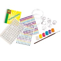 SES Creative® Schmuck-Basteln-Set Diamanzo Ringe&Armbänder mehrfarbig