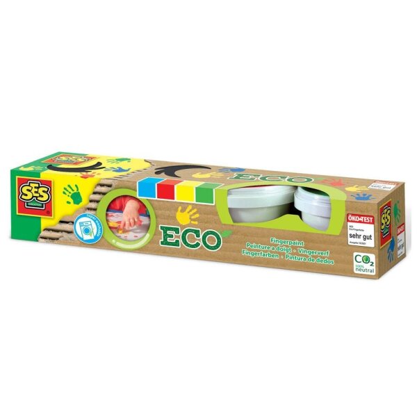 SES Creative® Eco Fingerfarben farbsortiert 4x 150,0 ml, 1 St.