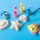 SES Creative® Gipsgießen-Set Glitzer Meerestiere mehrfarbig