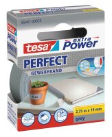 tesa extra Power® Perfect Gewebeband grau 19,0 mm x...