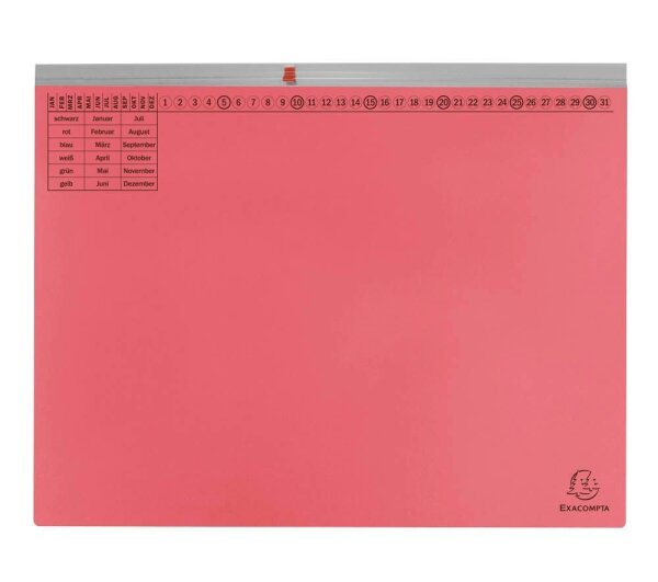 Exacompta Hängehefter Exaflex Karton rot DIN A4 1x Amtsheftung, 25 St.