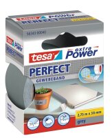 tesa extra Power® Perfect Gewebeband grau 38,0 mm x...