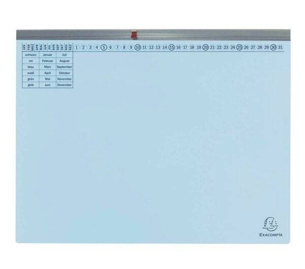 Exacompta Hängehefter Exaflex Karton hellblau DIN A4 1x Amtsheftung, 25 St.