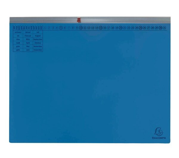 Exacompta Hängehefter Exaflex Karton blau DIN A4 1x Amtsheftung, 25 St.