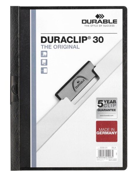 DURABLE Klemmhefter DURACLIP schwarz, 25 St.