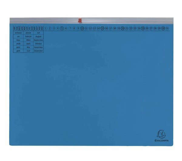 Exacompta Hängehefter Exaflex Karton blau DIN A4 1x kaufmännische Heftung, 25 St.