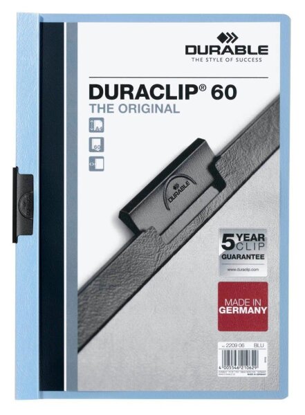 DURABLE Klemmhefter DURACLIP hellblau, 25 St.