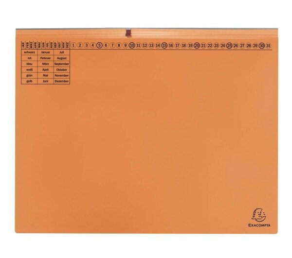 Exacompta Hängehefter Exaflex Karton orange DIN A4 2x Amtsheftung, 25 St.