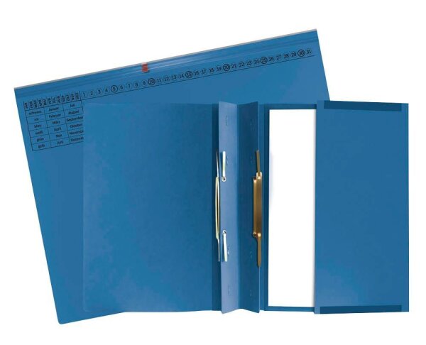 Exacompta Hängehefter Exaflex Karton blau DIN A4 2x kaufmännische Heftung, 25 St.