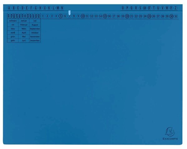 Exacompta Hängehefter Exaflex Karton blau DIN A4 1x Amtsheftung / kaufmännische Heftung, 25 St.