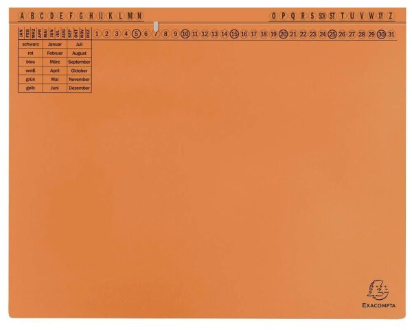 Exacompta Hängehefter Exaflex Karton orange DIN A4 1x Amtsheftung / kaufmännische Heftung, 25 St.