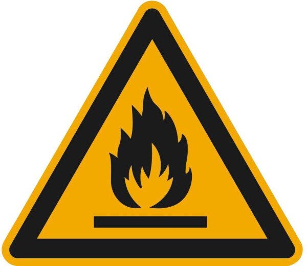SafetyMarking® Warnaufkleber "Warnung vor feuergefährlichen Stoffen" dreieckig 10,0 x 10,0 cm, 1 St.