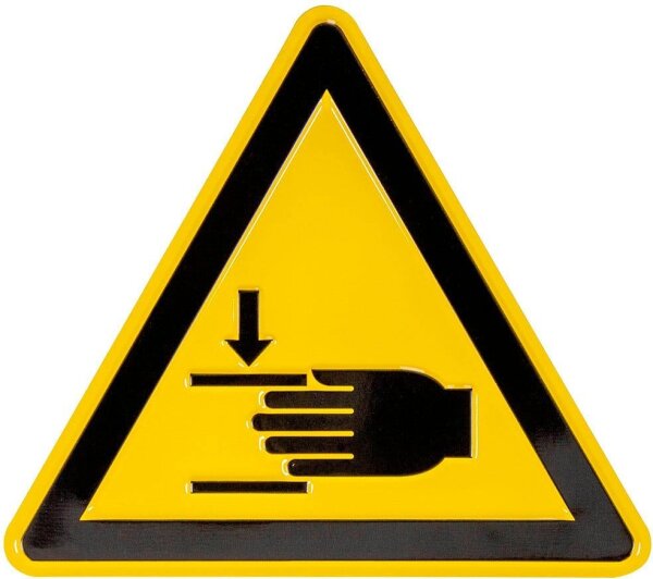 SafetyMarking® Warnaufkleber "Warnung vor Handverletzungen" dreieckig 10,0 x 10,0 cm, 1 St.