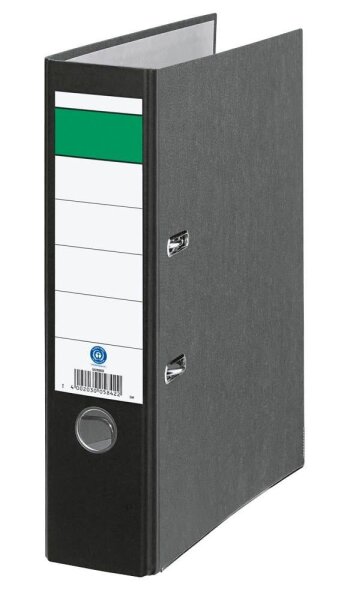 Grüner Balken Ordner schwarz marmoriert Karton 8,0 cm DIN A4, 1 St.