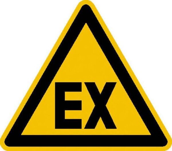SafetyMarking® Warnaufkleber "Warnung vor explosionsfähiger Atmosphäre" dreieckig 10,0 x 10,0 cm, 1 St.