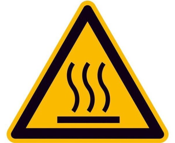 SafetyMarking® Warnaufkleber "Warnung vor heißer Oberfläche" dreieckig 10,0 x 10,0 cm, 1 St.