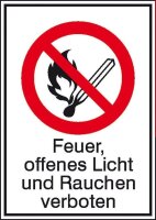 SafetyMarking® Verbotsaufkleber "Feuer, offenes...