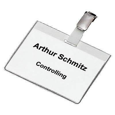 DURABLE Namensschilder mit Clip 9,0 x 6,0 cm, 25 St.