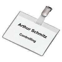 DURABLE Namensschilder mit Clip 9,0 x 6,0 cm, 25 St.