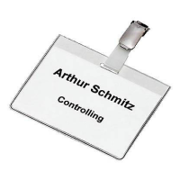 DURABLE Namensschilder mit Clip 9,0 x 6,0 cm, 25 St.