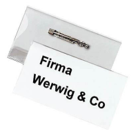 DURABLE Namensschilder mit Nadel 7,5 x 4,0 cm, 100 St.