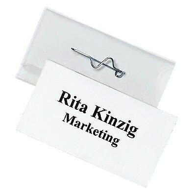 DURABLE Namensschilder mit Nadel 7,5 x 4,0 cm, 100 St.