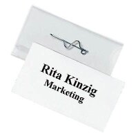 DURABLE Namensschilder mit Nadel 7,5 x 4,0 cm, 100 St.