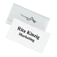 DURABLE Namensschilder mit Nadel 7,5 x 4,0 cm, 100 St.