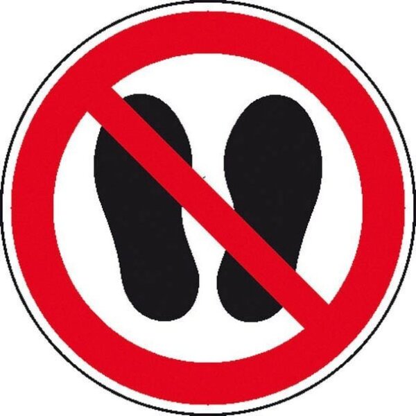 SafetyMarking® Verbotsaufkleber "Betreten der Fläche verboten " rund 10,0 cm, 1 St.