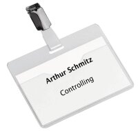 DURABLE Namensschilder mit Clip 9,0 x 6,0 cm, 25 St.