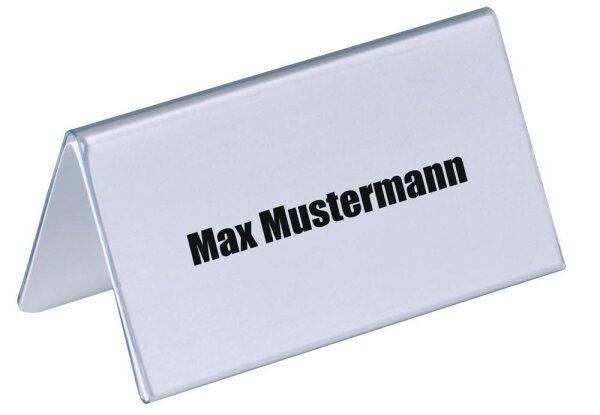 DURABLE Tischnamensschilder 8050-19 transparent 15,0 x 6,1 cm, 25 St.