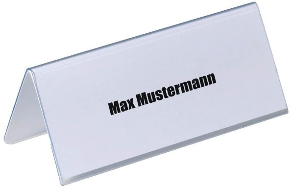 DURABLE Tischnamensschilder 8051-19 transparent 10,0 x 5,2 cm, 25 St.