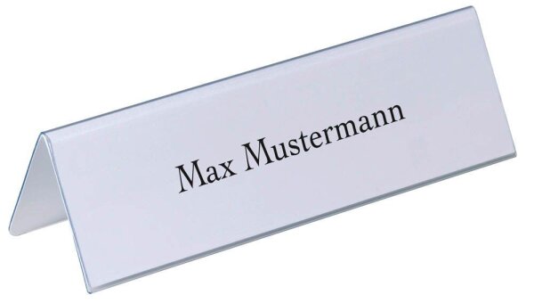 DURABLE Tischnamensschilder 8052-19 transparent 21,0 x 6,1 cm, 25 St.