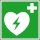 SafetyMarking® Rettungszeichen-Aufkleber "Automatisierter Externer Defibrillator (AED)" quadratisch 15,0 x 15,0 cm, 1 St.