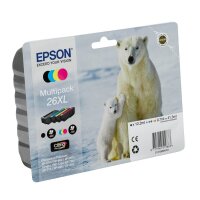 EPSON 26XL / T2636XL (Eisbär) schwarz, cyan,...