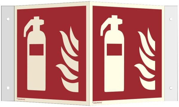 SafetyMarking® Brandschutzschild "Feuerlöscher" quadratisch 26,0 x 15,0 cm, 1 St.