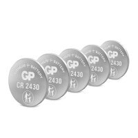 GP Knopfzellen CR2430 Lithium 3,0 V, 5 St.