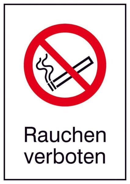 SafetyMarking® Verbotsaufkleber "Rauchen verboten" rechteckig 13,1 x 18,5 cm, 1 St.