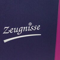 Idena Zeugnismappe DIN A4, 10 Hüllen violett/blau, 1 St.
