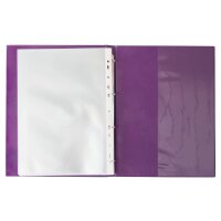 Idena Zeugnismappe DIN A4, 10 Hüllen violett/blau, 1 St.