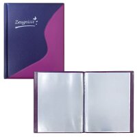 Idena Zeugnismappe DIN A4, 12 Hüllen violett/blau, 1...