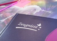 Idena Zeugnismappe DIN A4, 12 Hüllen violett/blau, 1 St.