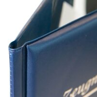 Idena Zeugnismappe DIN A4, 12 Hüllen blau/dunkelblau, 1 St.