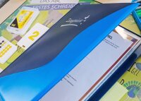 Idena Zeugnismappe DIN A4, 12 Hüllen blau/dunkelblau, 1 St.